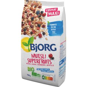 Bjorg Céréales Muesli Superfruits Bio - Le Sachet De 750g