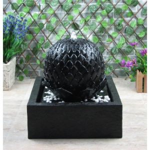 Fontaine solaire « lotus » JARDIN SET COMPLET fonction d'accumulateur