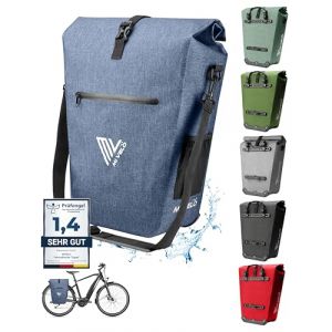 MIVELO Sacoche de transport, sacoche de transport, étanche, 100% sans PVC, compartiment pour ordinateur portable et serrure, sacoche de transport, 1 pièce, bleu jean