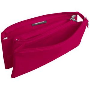 Image de Clairefontaine 8489C - Trousse 3 compartiments Basic, en tissu polyester, coloris framboise