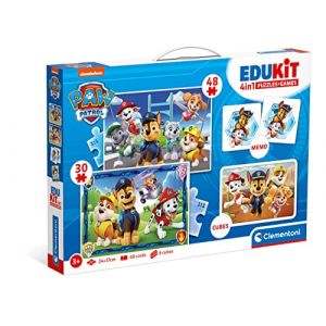 Image de Clementoni Pat'Patrouille - Coffret d'activités préscolaire 4 en 1 - 2 puzzles, 6 Cubes et Un Mémo - Fabriqué en Italie