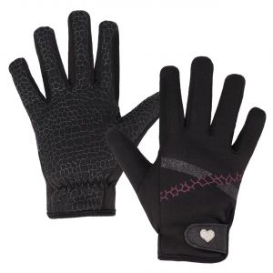 Gants d'&eacute;quitation enfant QHP Lize