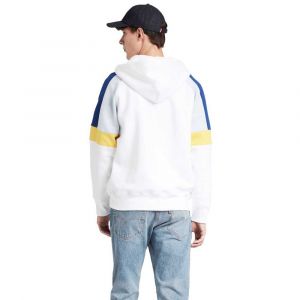 Levi's Sweat-shirt RELAXED PIECED 1/4 ZIP BLOCKED STRIPE blanc - Taille EU S,EU M,EU L,EU XL