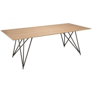 Image de Table à manger C ne Pieds croisés métal L 220 x l 100 x H 76 cm
