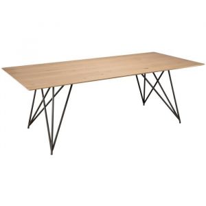 Image de Table à manger C ne Pieds croisés métal L 220 x l 100 x H 76 cm