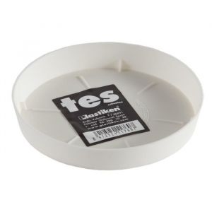 Plastiken Plateau 11 cm - Pour pot de fleurs 14 cm - Blanc