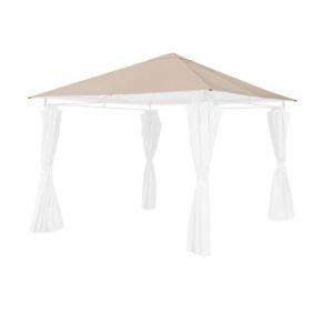 Sweeek Toile de toit beige pour tonnelle 3x3m Elusa - toile de rechange pergola toile de remplacement