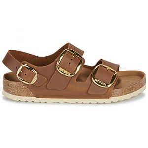 Birkenstock Mules Milano Big Buckle LEOI Cognac HEX Marron - Taille 36,37,38,39,40,41