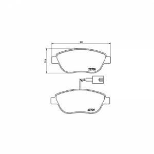 Image de Brembo 4 plaquettes de frein P23087