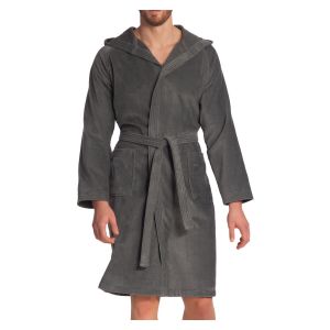 Vossen Bademäntel unisex Kurzmantel mit Kapuze Texas flanell - 7400 1 ct Weiss (74.29 € / 1 ct)