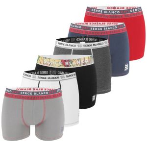Serge blanco Boxers Pack Surprise de 6 Boxers coton homme