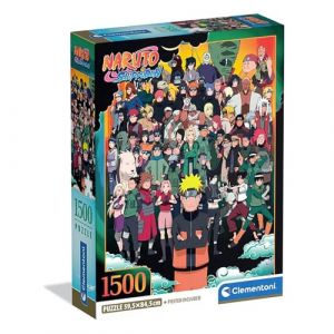 Clementoni Puzzle 1500 pièces pour Adultes et garçons, Illustration Naruto avec Affiche Incluse, de la série Anime et Manga, Boîte compacte, idée Cadeau Homme et Femme, fabriqué en Italie, 59,5 x