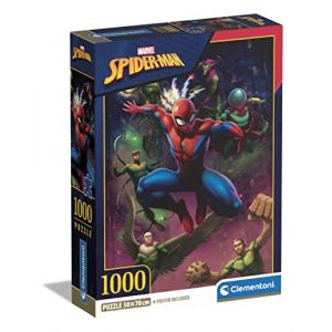 Clementoni Spiderman Marvel Spiderman-1000 Pièces-Puzzle, Divertissement pour Adultes-Fabriqué en Italie, 39768
