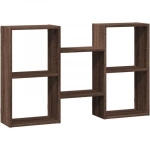 VidaXL &Eacute;tag&egrave;re murale ch&ecirc;ne marron 96x18x60 cm bois d'ing&eacute;nierie
