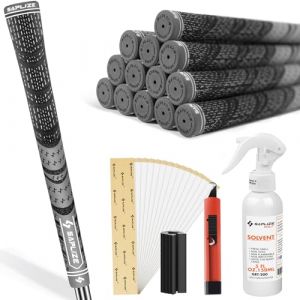 SAPLIZE 13 Grips de Golf avec kit de regrippage Complet, Standard/Midsize, Grips de Club de Golf Hybrides en Caoutchouc