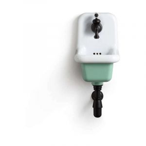 Lavabo &eacute;cole en c&eacute;ramique &eacute;maill&eacute;e 26 cm True Colors - Vert d'Eau (Verde Acqua)