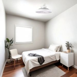 Ols Original - salmy Ventilateur de Plafond Blanc avec Lumière Wifi Ø59 cm