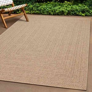 VidaXL Tapis zizur 120x120 cm aspect de jute intérieur et extérieur