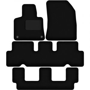 Tapis en velours noir pour Citroën C4 Grand Spacetourer 7 places (2013-2021)
