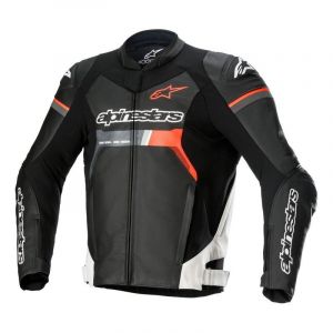 Alpinestars Blouson cuir GP Force noir/blanc/rouge fluo- 52