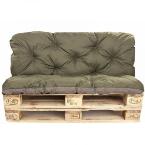 Setgarden - Coussins palettes 120x80 Assise et Dossier 120x50cm,coussins de canapé de jardin Vert, coussins de palette, coussin palette exterieur