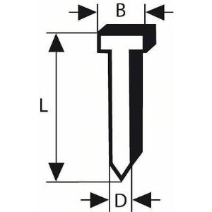 Image de Bosch 2608200514 - Pointes galvanisées à tête fraisée SK50 30G Ø1,2mm - L30mm