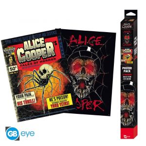 Abysse Corp Set 2 Posters Chibi - Alice Cooper - Tales Of Horror/cr&acirc;ne 52x38 Cm