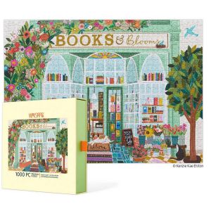 Puzzle 500 pièces : Livres et fleurs