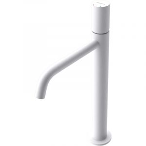 Mai&mai - Robinet Salle de Bain Mitigeur Blanc Mat en Laiton Robinet pour Lavabo Vasque WAO-7701-H