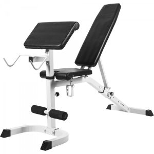 Gorilla Sports Banc de Musculation réglable incliné/décliné avec pupitre à Biceps