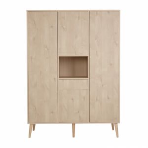 Image de Quax Armoire 3 portes en bois effet hêtre