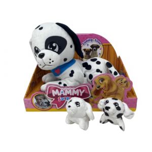 #sbabam, Mammy Surprise Chien Dalmatien, Jeux pour Enfants, Kiosques en Peluche pour Chien, Jouet marionnette, Petites marionnettes avec Mini Chiots et transporteurs, Jeu Enfant, Cadeau pour Enfants