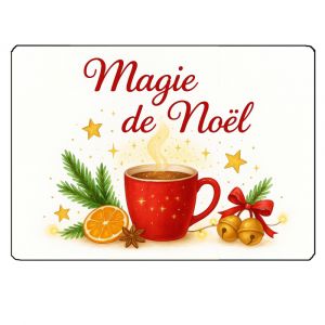 Planche à découper en verre magie de Noël