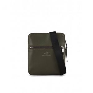 Armani Exchange Sacoche plate zip crossover Vert