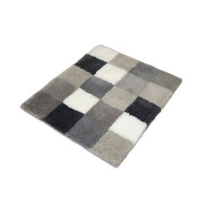Kleine Wolke 5426179539 Tapis de bain Carreaux 55 x 65 cm flanelle