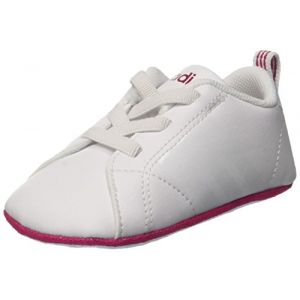 Image de Adidas Vs Advantage Crib, Sneakers Basses mixte bébé, Blanc (Footwear White/Footwear White/Bold Pink), 20 EU