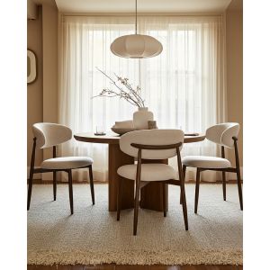 Kerin - Chaise en tissu et pieds métal