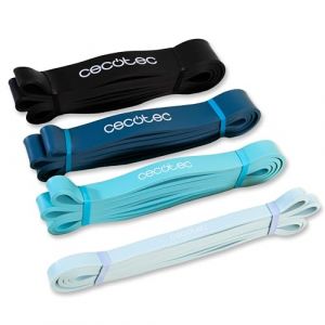 Image de Cecotec Bande élastique Drumfit Power Band Set 4 résistances latex 15 à 60 kg sac inclus