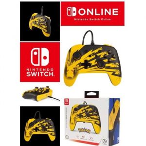 PowerA Manette Filaire Switch - Pokémon - Pikachu Lightning Avec Câble Usb Détachable Nintendo Switch