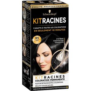 Schwarzkopf Kit racines pour les nuances noir, coloration permanente, s'adapte à toutes les colorations, en seulement 10min.