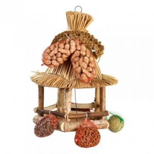 Esschert design Mangeoire en paille &agrave; suspendre & graines