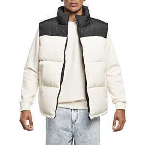 Urban classics Block Puffer, taille L, homme, noir beige