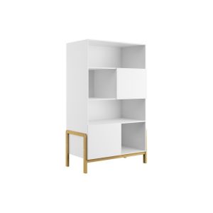 Miliboo Bibliothèque scandinave enfant blanc mat et chêne H160 cm CELESTINE