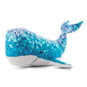 Nici Peluche Baleine allongée 22cm, 47432, Bleu/Turquoise, 22 cm