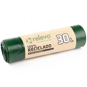 Bolsa De Basura 100% Reciclable Relevo 15 Uds 30L