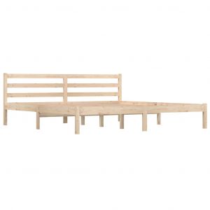 VidaXL Cadre de lit Bois de pin massif 180x200 cm Super King