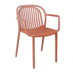 Oviala Fauteuil de terrasse terracotta