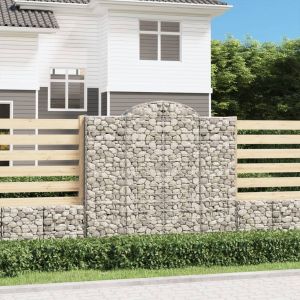 Image de VidaXL Paniers à gabions arqués 11 pcs 200x50x180/200 cm Fer galvanisé n/a