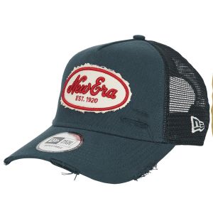 A New Era Casquette OVAL CANVAS DISTRESS TRUCKER NEW ERA Marine - Taille Unique