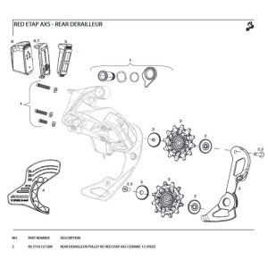 Sram RED eTap AXS Pulley-Kit for Rear Derailleur 12-Speed Ceramic, black Accessoires transmission